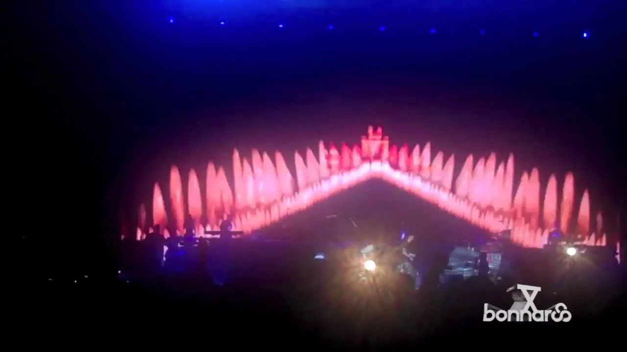 2011年BonnarooでLightersを披露するEminemとRoyce。公式フェス映像の広角サムネイル。