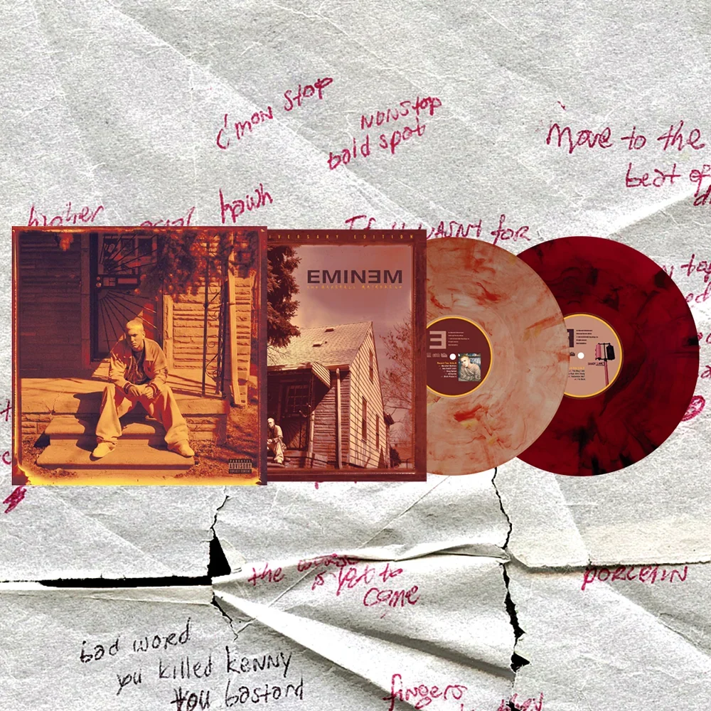 The Marshall Mathers LPのジャケットとMMLP25のカラーヴァイナルを並べた商品画像