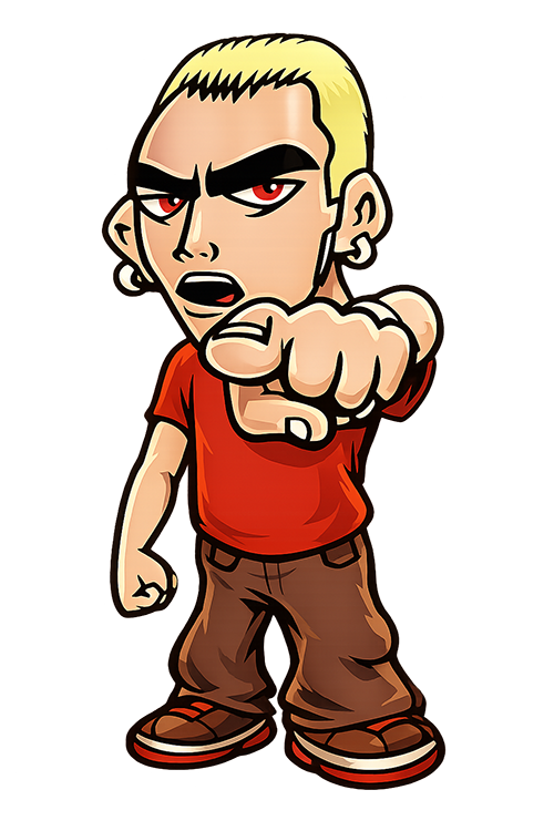 Slim Shady風のコミック調キャラクター