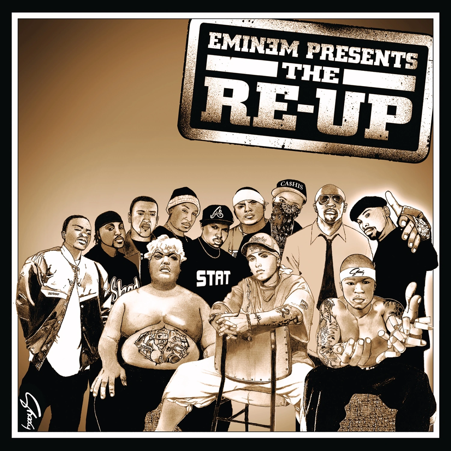 Eminem自身が描いたThe Re-Upのジャケット