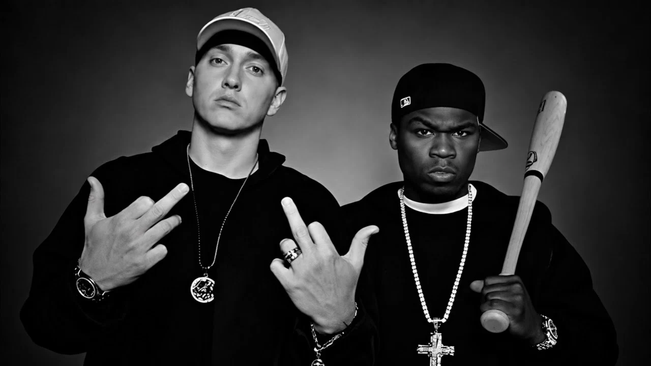 Eminemと50 Centのプロモーション写真